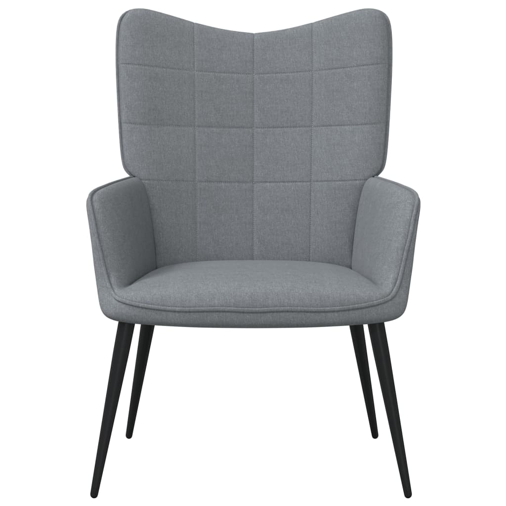 vidaXL Relaxing Chair Black Fabric-4