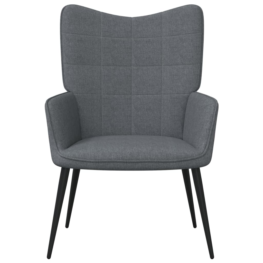 vidaXL Relaxing Chair Black Fabric-17