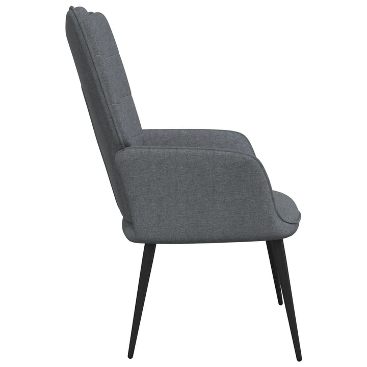 vidaXL Relaxing Chair Black Fabric-18