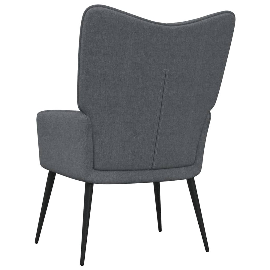 vidaXL Relaxing Chair Black Fabric-0