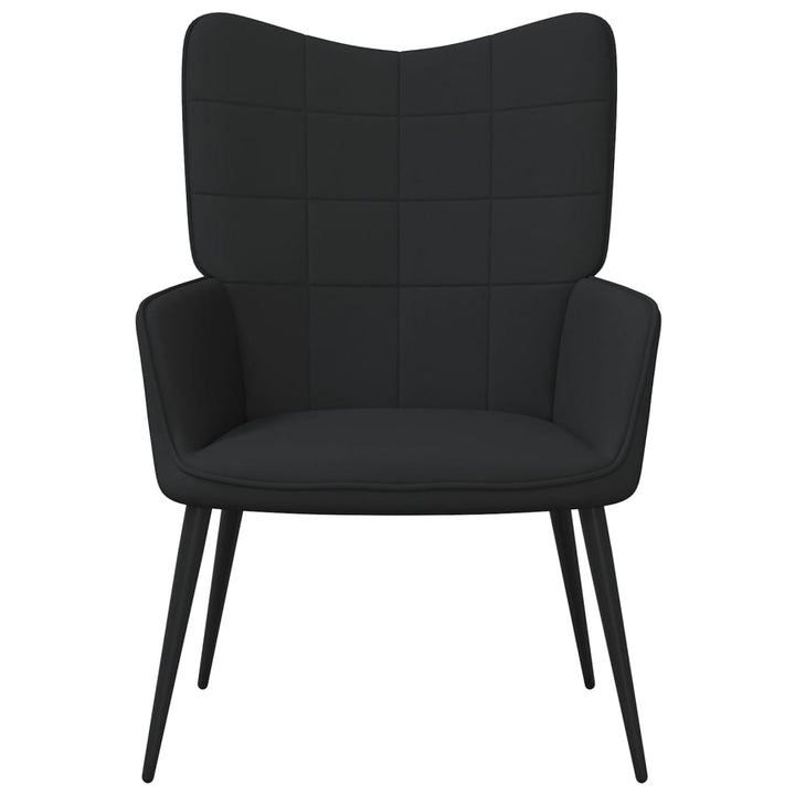vidaXL Relaxing Chair Black Fabric-11