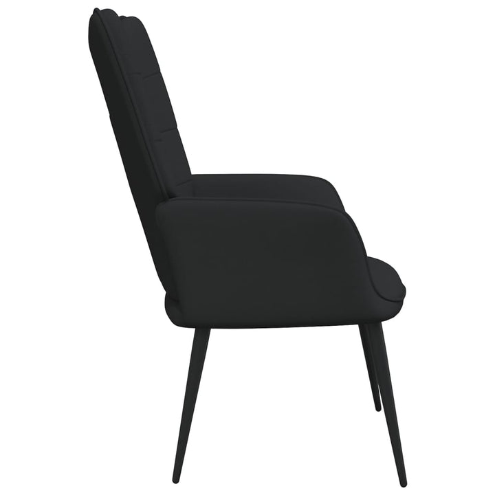 vidaXL Relaxing Chair Black Fabric-12