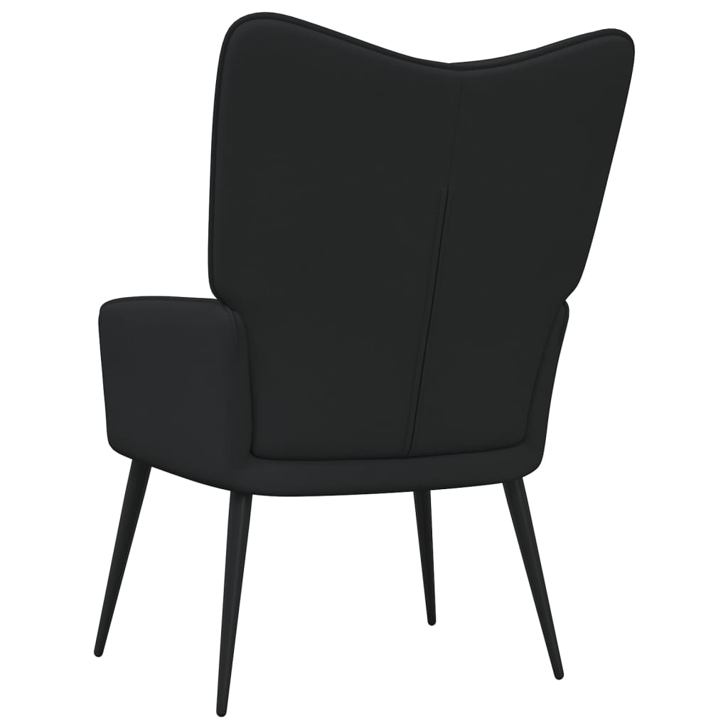 vidaXL Relaxing Chair Black Fabric-13