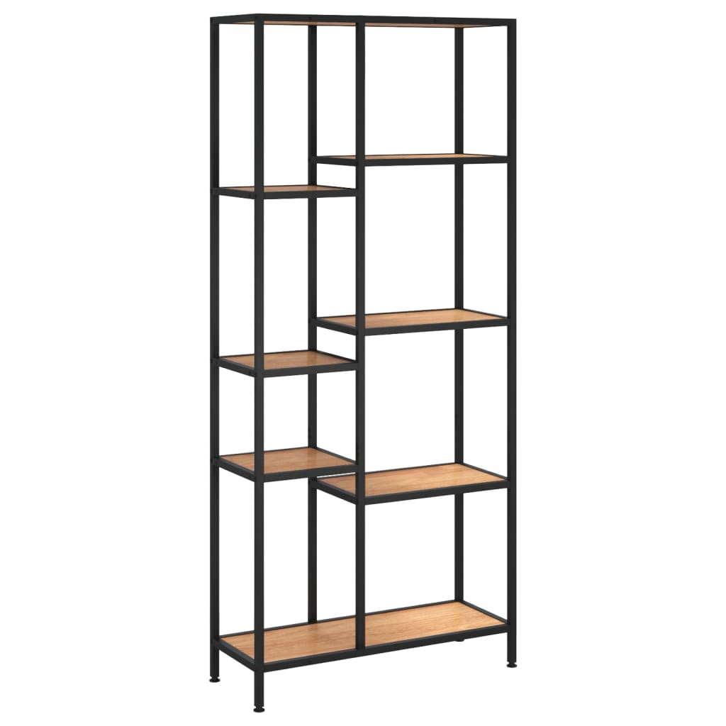 vidaXL Book Shelf Bookcase Storage Organizer Rack Steel and Engineered Wood-7