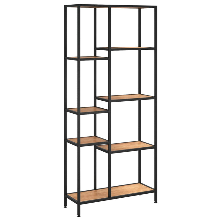 vidaXL Book Shelf Bookcase Storage Organizer Rack Steel and Engineered Wood-7