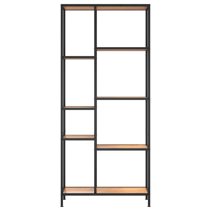vidaXL Book Shelf Bookcase Storage Organizer Rack Steel and Engineered Wood-10