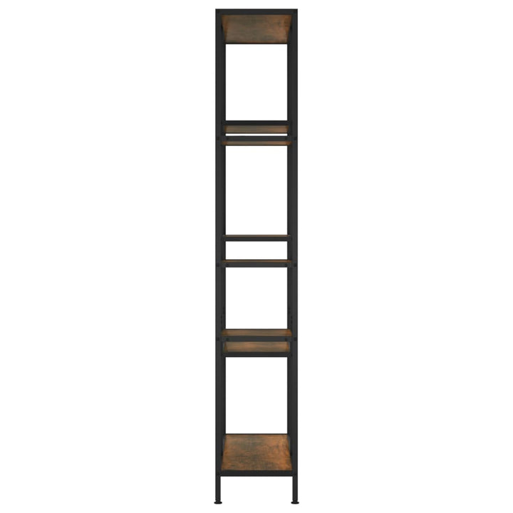 vidaXL Book Shelf Bookcase Storage Organizer Rack Steel and Engineered Wood-4
