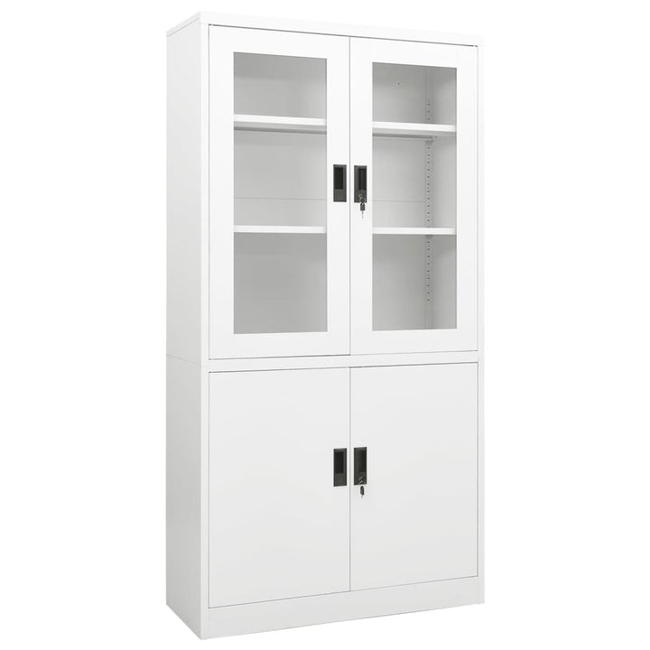 vidaXL Filing Cabinet Storage Cabinet Locker with Doors and Shelves Steel-13