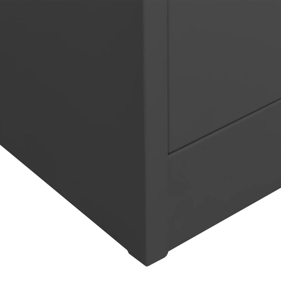 vidaXL Filing Cabinet Storage Cabinet Locker with Doors and Shelves Steel-0