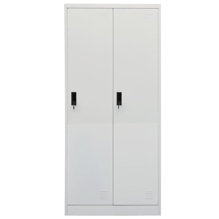vidaXL Wardrobe Armoire Clothes Storage Closet with 2 Lockable Doors Steel-8
