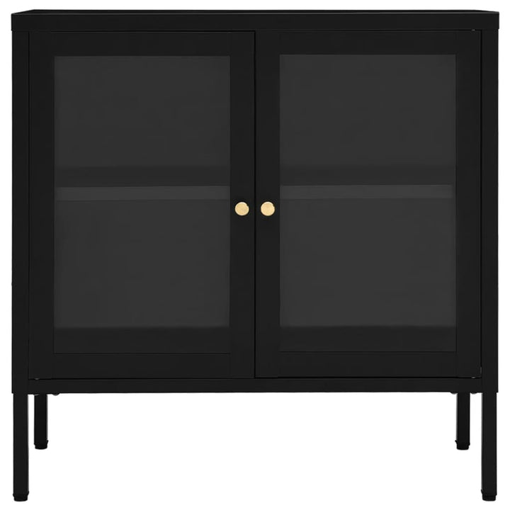 vidaXL Sideboard Storage Side Table for Living Room Bedroom Steel and Glass-15