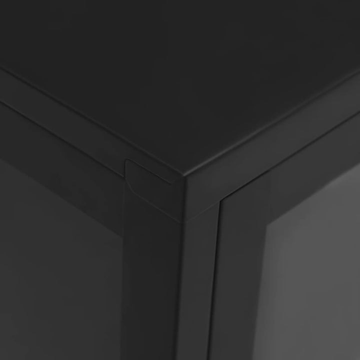 vidaXL Sideboard Storage Side Table for Living Room Bedroom Steel and Glass-3