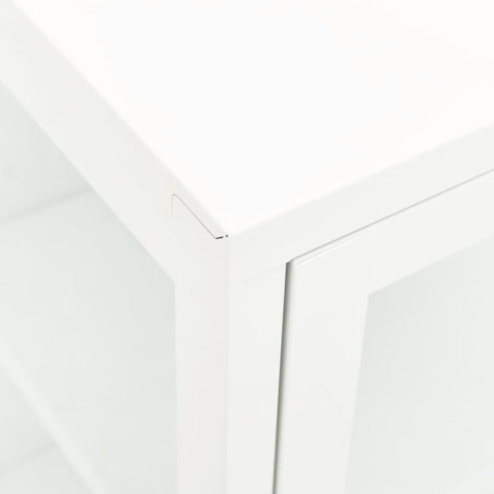 vidaXL Sideboard Storage Side Table for Living Room Bedroom Steel and Glass-8