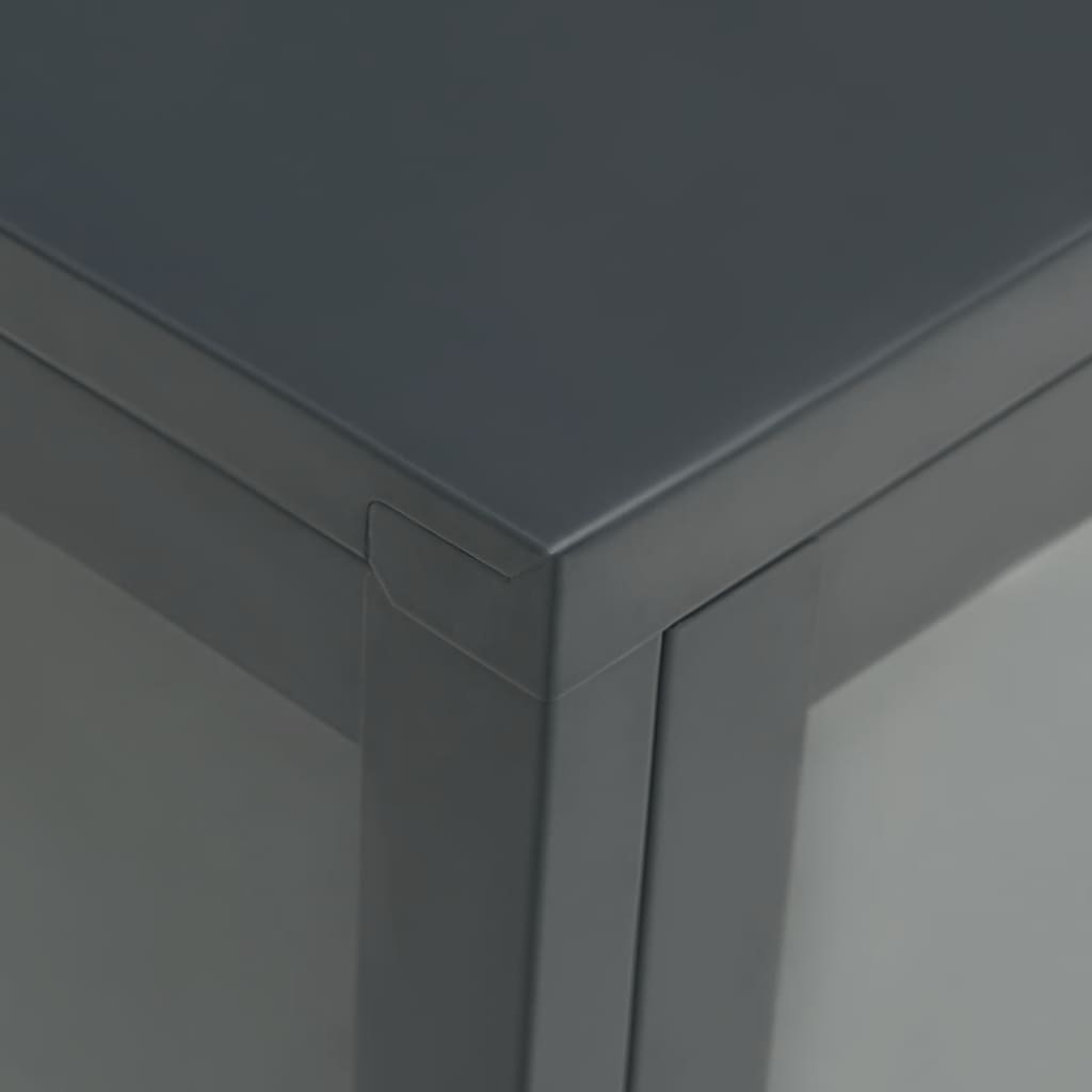 vidaXL Sideboard Storage Side Table for Living Room Bedroom Steel and Glass-13