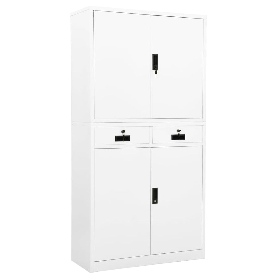 vidaXL Filing Cabinet Storage Metal Cabinet with Shelves for Office Steel-0