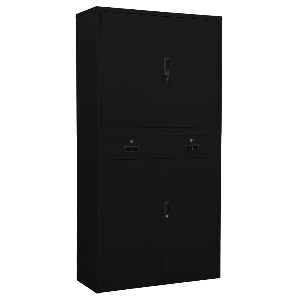 vidaXL Filing Cabinet Storage Metal Cabinet with Shelves for Office Steel-5