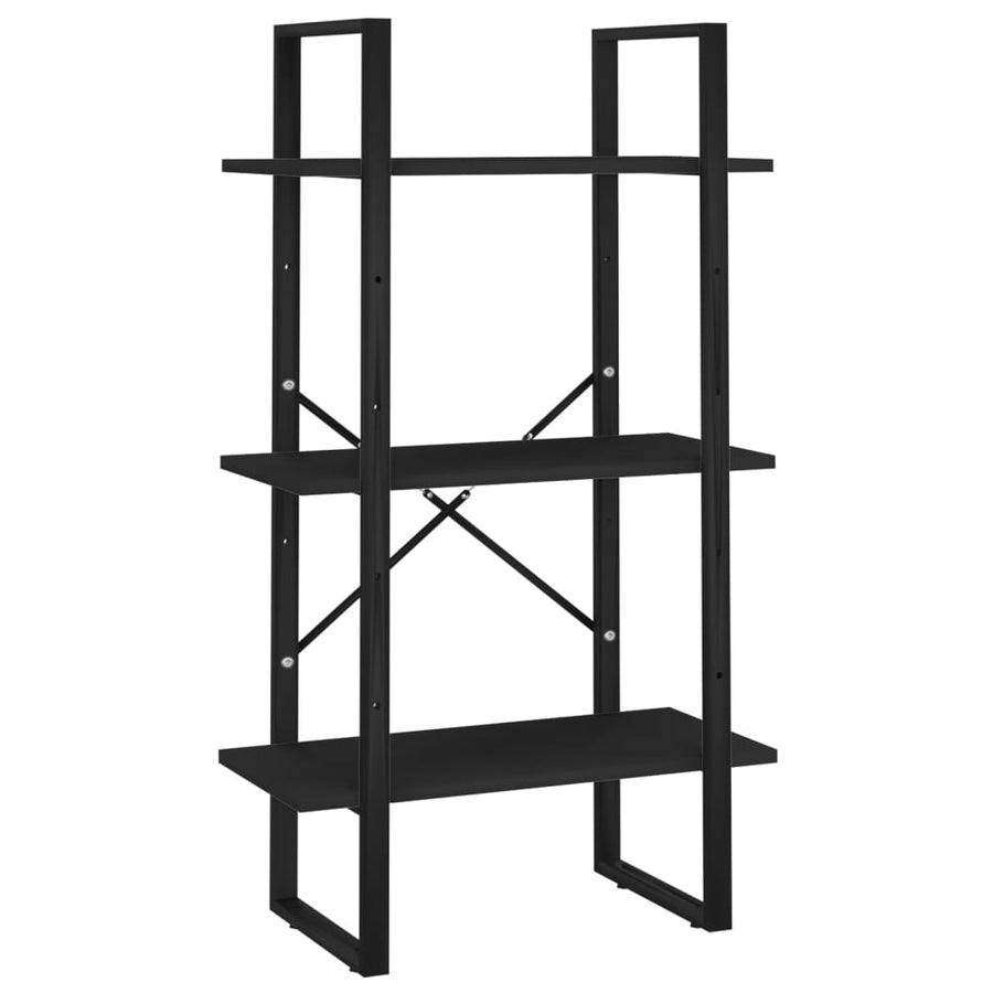 vidaXL Storage Shelf Black 23.6"x11.8"x41.3" Engineered Wood-0