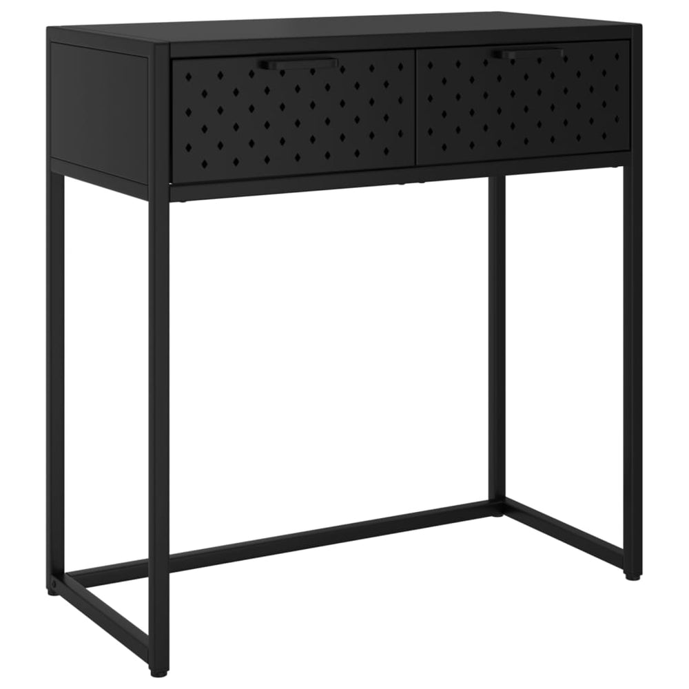 vidaXL Console Table Entryway Table Hall Narrow Side Table with Drawer Steel-1