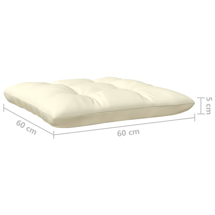 vidaXL Patio Corner Sofa with Cream Cushions Solid Pinewood-6