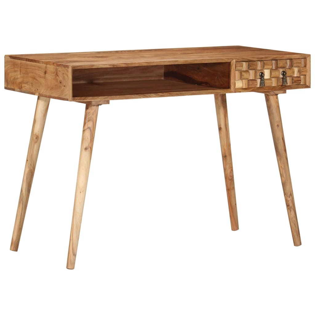 vidaXL Writing Desk 45.3"x19.7"x29.9" Solid Wood Acacia-9