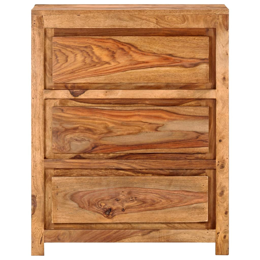 vidaXL Drawer Cabinet 23.6"x13"x29.5" Solid Wood Acacia-0