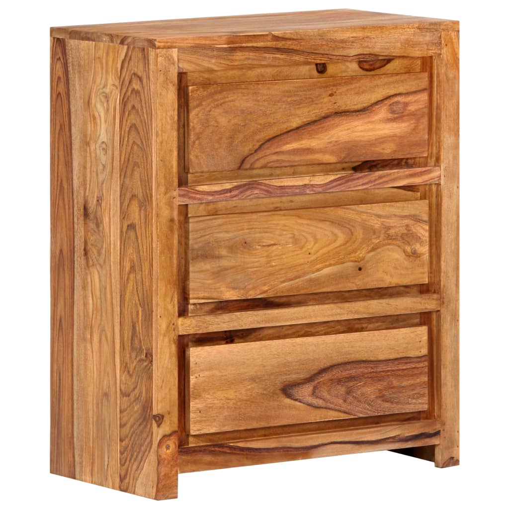 vidaXL Drawer Cabinet 23.6"x13"x29.5" Solid Wood Acacia-6
