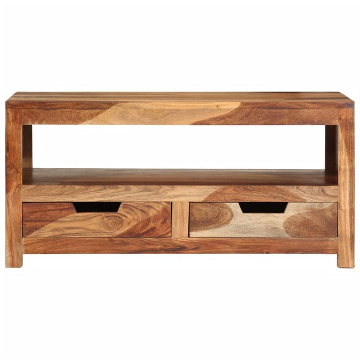 vidaXL Coffee Table 33.1"x19.3"x15.7" Solid Wood Acacia-9