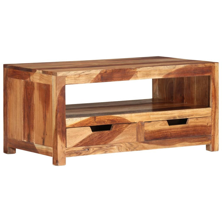 vidaXL Coffee Table 33.1"x19.3"x15.7" Solid Wood Acacia-5