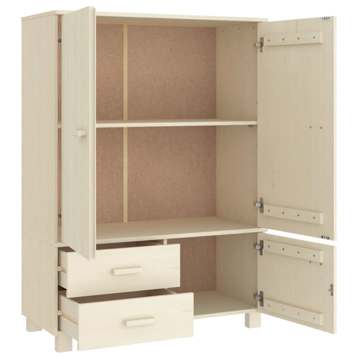 vidaXL Wardrobe Armoire Closet Storage Organizer Rack HAMAR Solid Wood Pine-4