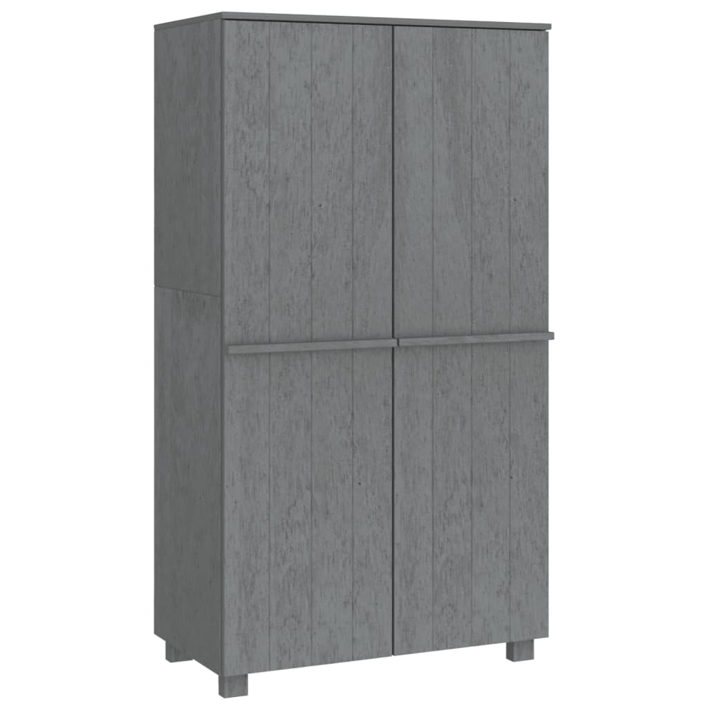 vidaXL Wardrobe Armoire Closet Storage Organizer Rack HAMAR Solid Wood Pine-16