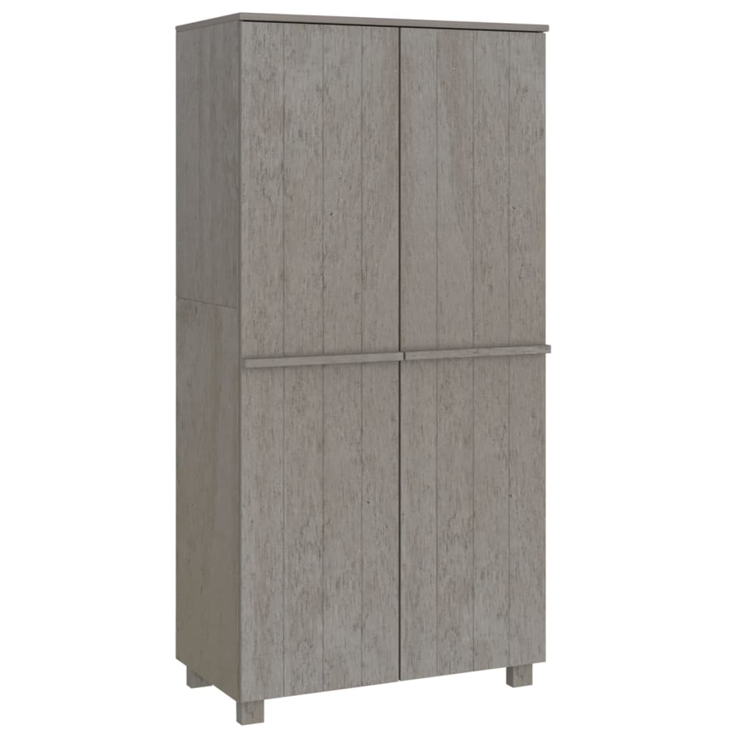 vidaXL Wardrobe Armoire Closet Storage Organizer Rack HAMAR Solid Wood Pine-13