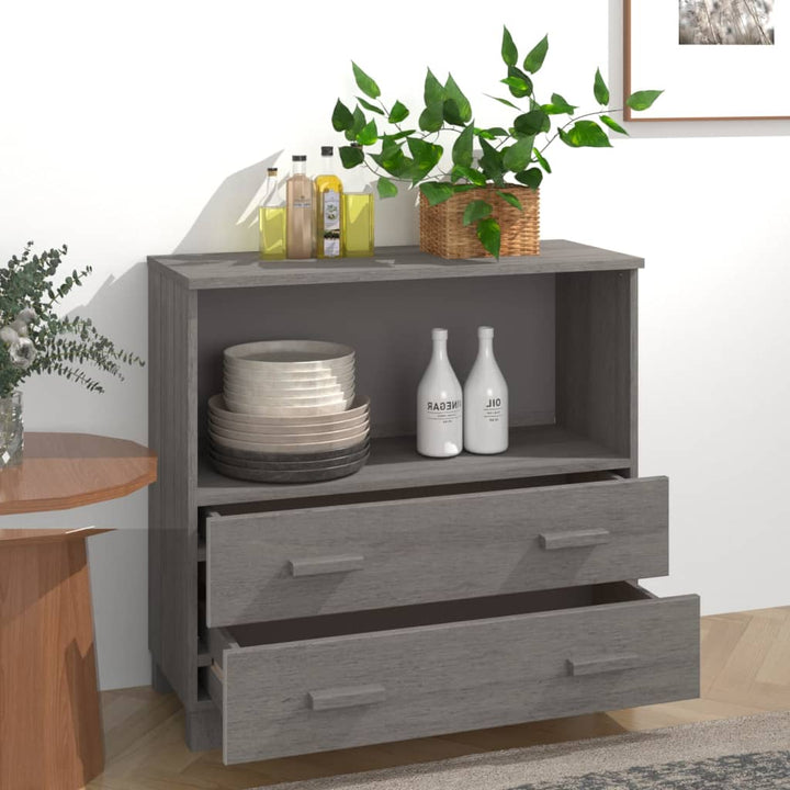 vidaXL Sideboard Buffet Console Cabinet for Bedroom HAMAR Solid Wood Pine-11