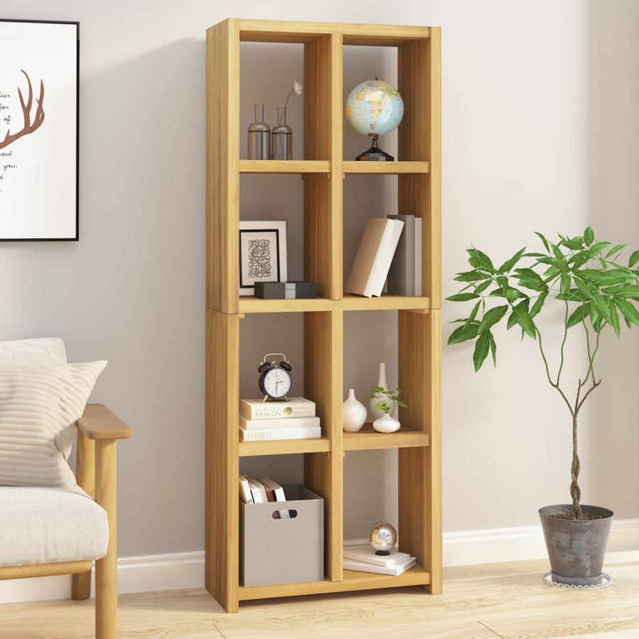 vidaXL Book Cabinet 27.6"x11.8"x70.9" Solid Wood Teak-0