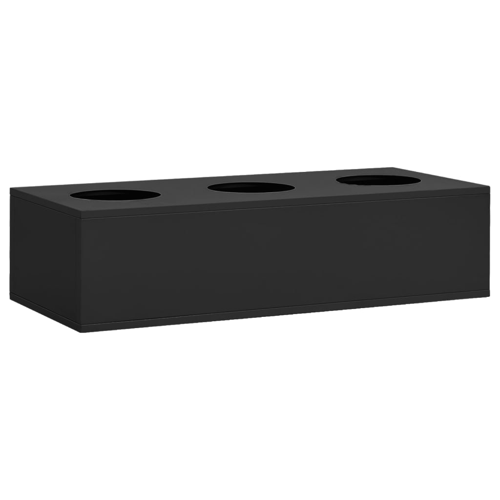vidaXL Office Cabinet with Planter Box Anthracite 35.4"x15.7"x49.2" Steel-0