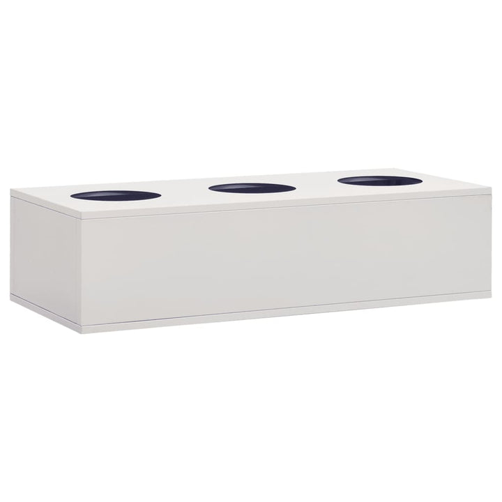 vidaXL Office Cabinet with Planter Box Light Gray 35.4"x15.7"x49.2" Steel-5