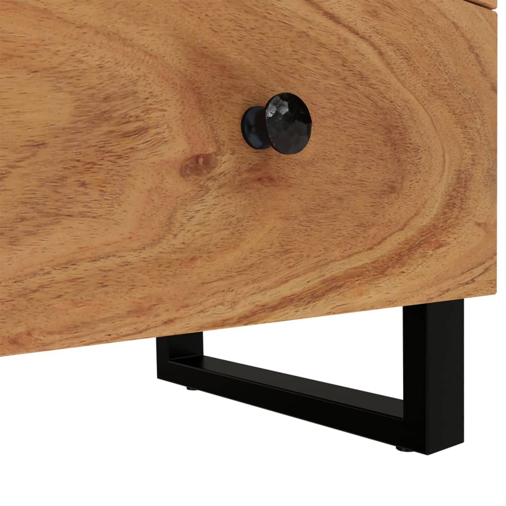 vidaXL Bedside Cabinets 2 pcs 15.7"x13"x18.1" Solid Wood Acacia-7