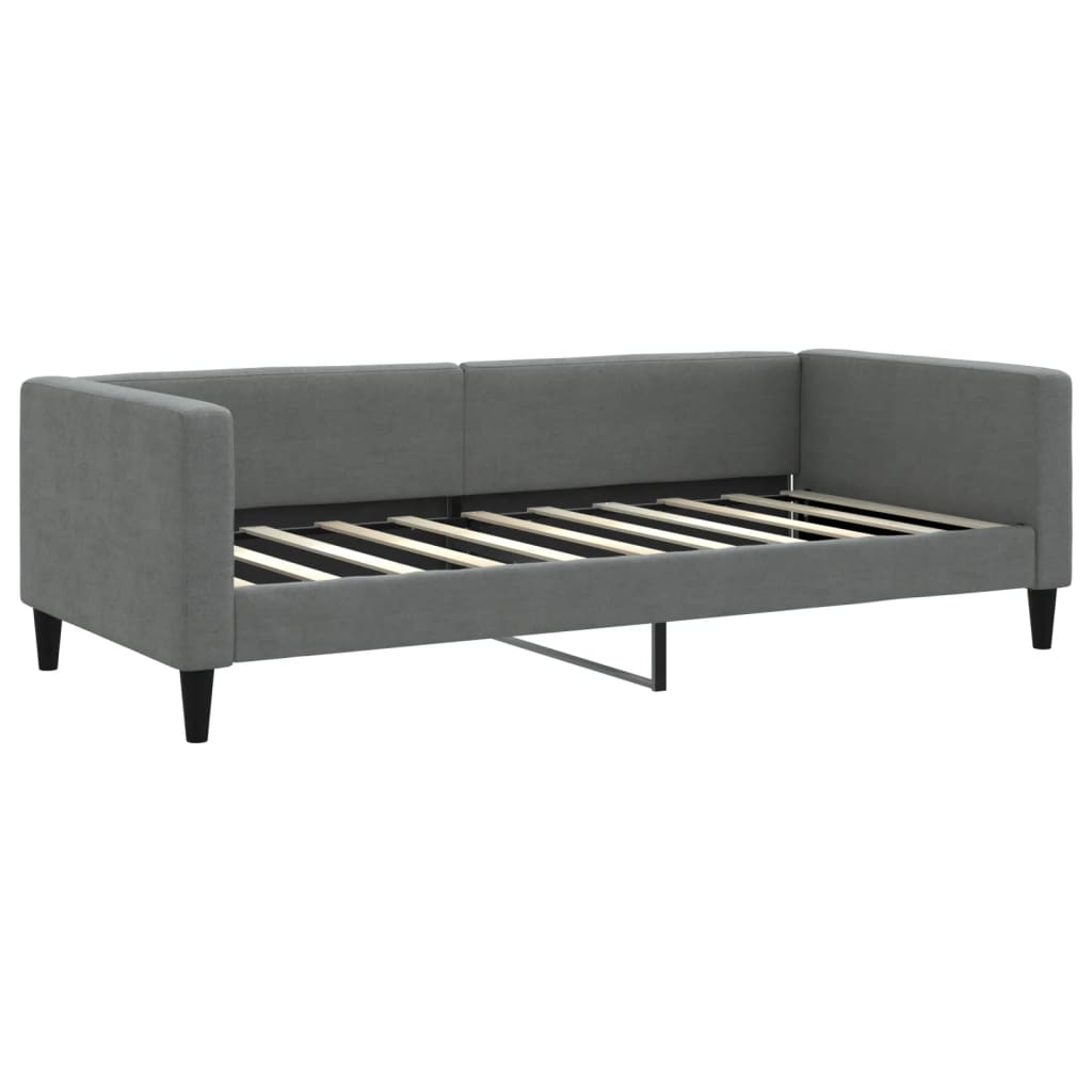 vidaXL Daybed with Trundle Dark Gray 39.4"x74.8" Fabric-4