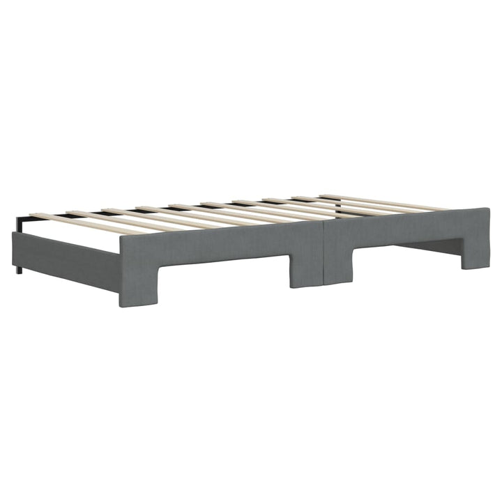 vidaXL Daybed with Trundle Dark Gray 39.4"x74.8" Fabric-6