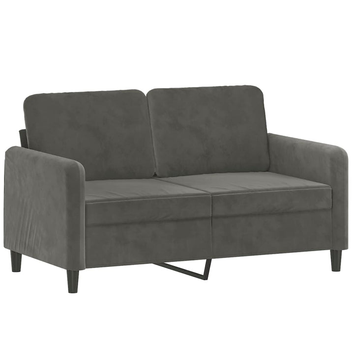 vidaXL 3 Piece Sofa Set with Throw Pillows&Cushions Dark Gray Velvet-3