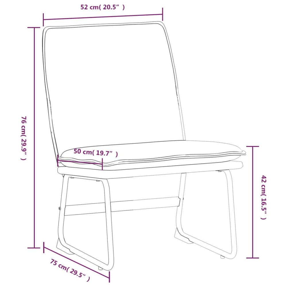 vidaXL Lounge Chair Dark Gray 20.5"x29.5"x29.9" Fabric-1