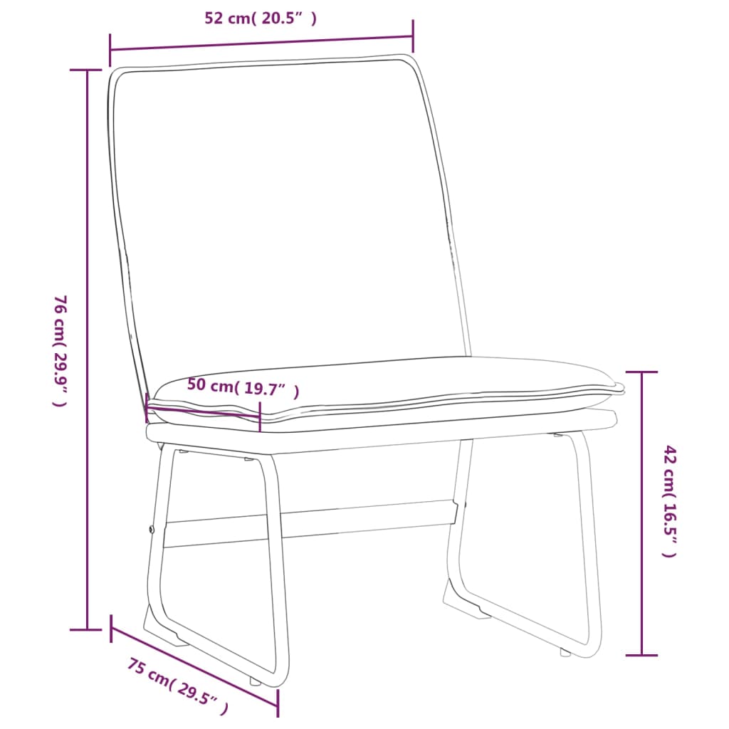 vidaXL Lounge Chair Dark Gray 20.5"x29.5"x29.9" Fabric-7