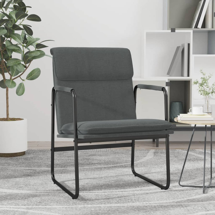 vidaXL Lounge Chair Dark Gray 21.7"x25.2"x31.5" Fabric-0