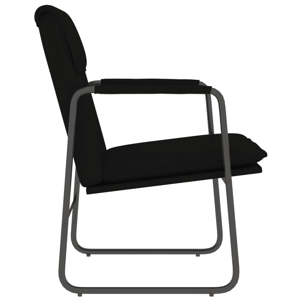 vidaXL Lounge Chair Black 21.7"x25.2"x31.5" Faux Leather-2
