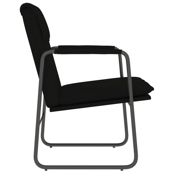 vidaXL Lounge Chair Black 21.7"x25.2"x31.5" Faux Leather-2