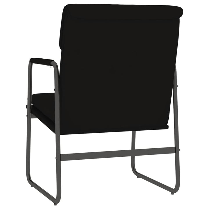 vidaXL Lounge Chair Black 21.7"x25.2"x31.5" Faux Leather-3