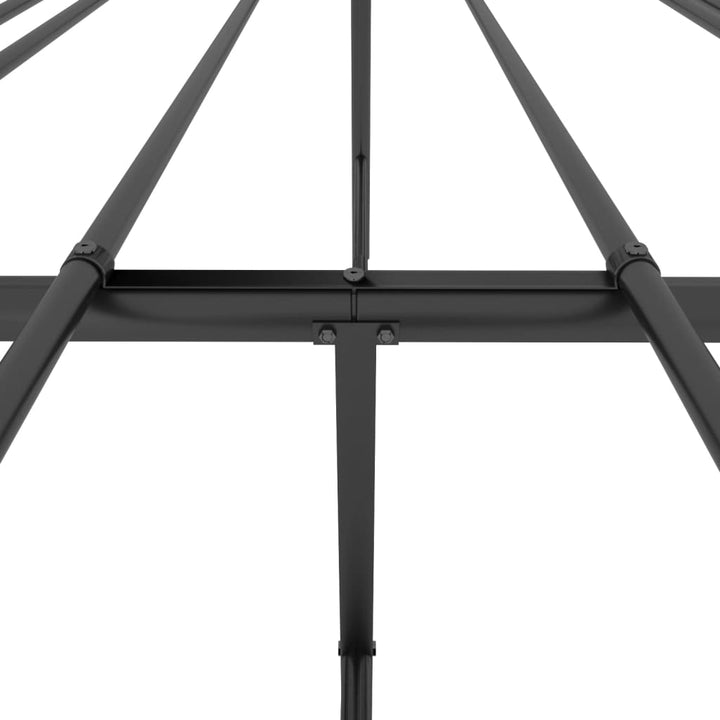 vidaXL Metal Bed Frame Black 59.1"x78.7"-6