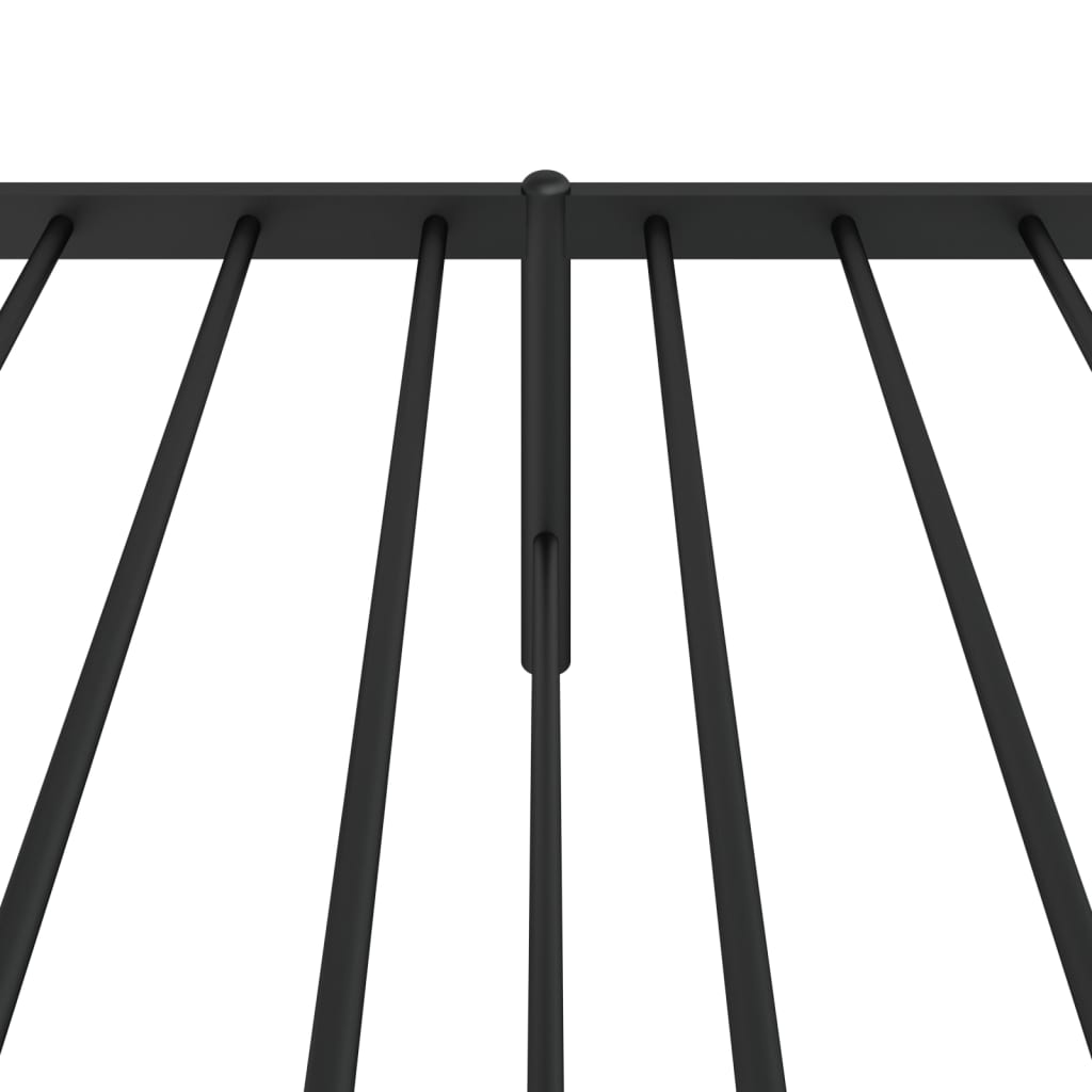 vidaXL Metal Bed Frame with Headboard Black 39.4"x78.7"-7