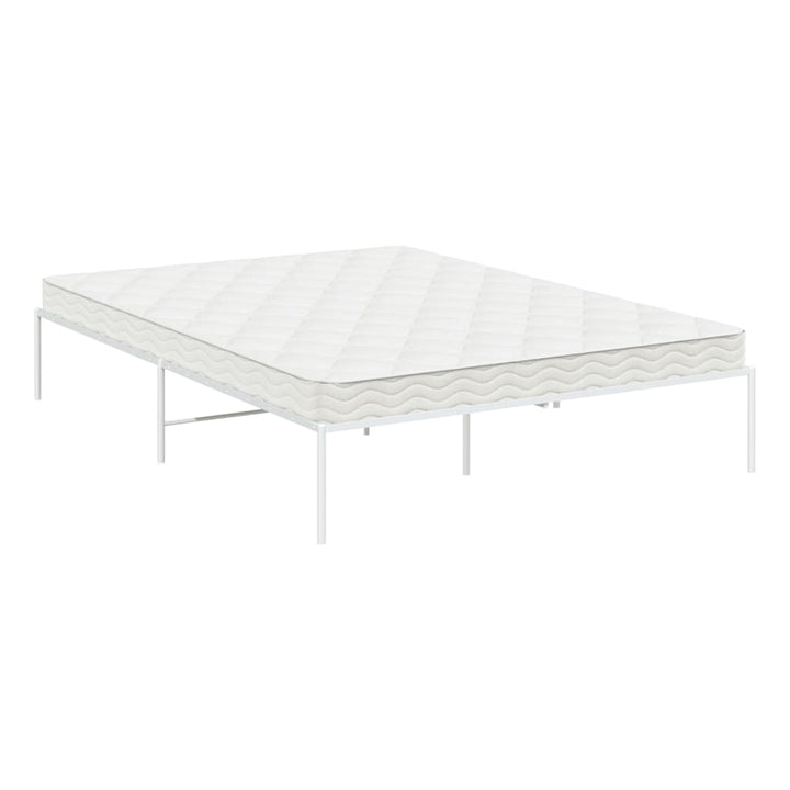 vidaXL Metal Bed Frame White 59.1"x78.7"-2