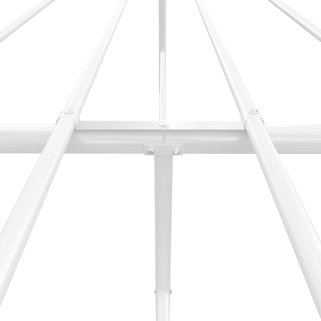 vidaXL Metal Bed Frame with Headboard White 59.8"x78.7"-7
