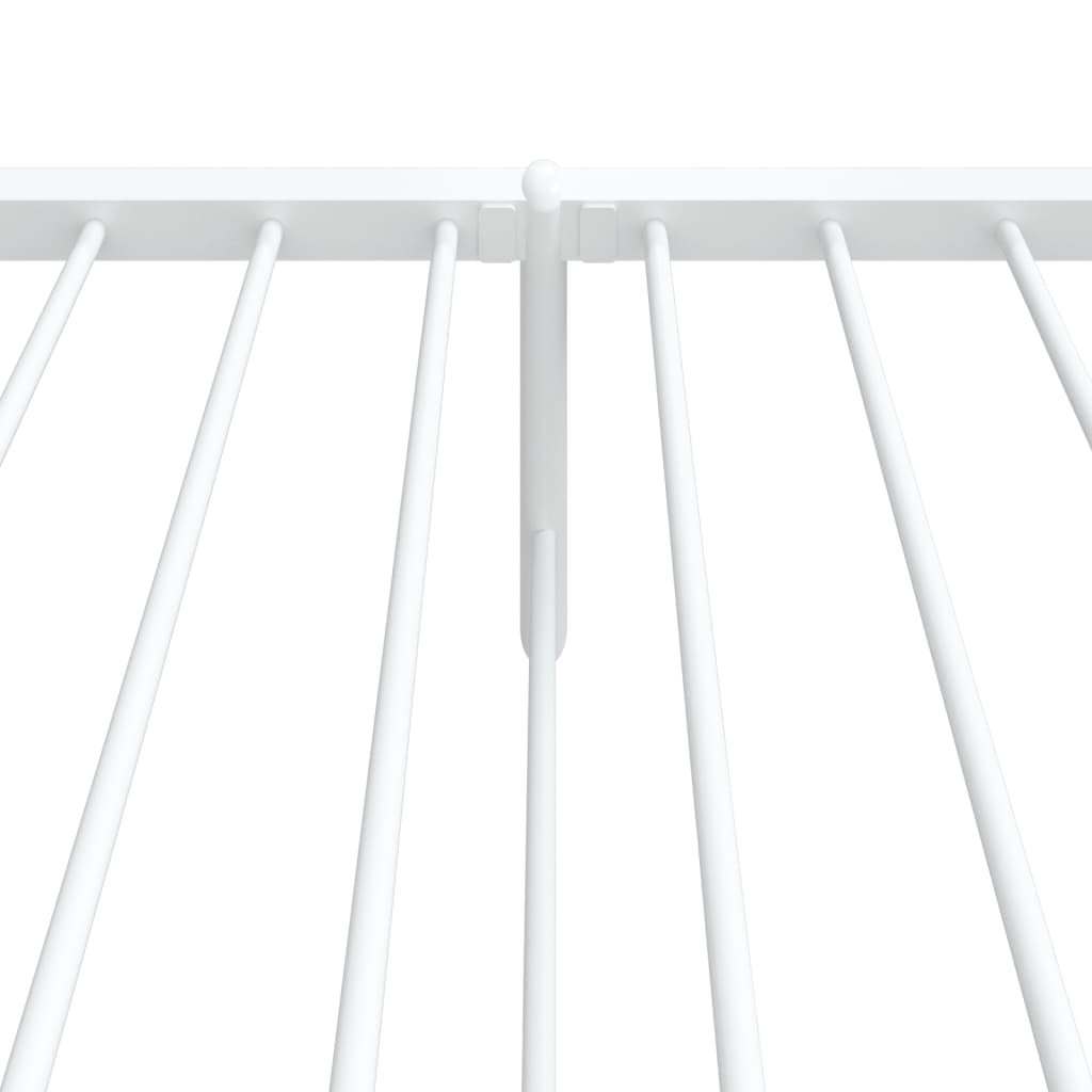 vidaXL Metal Bed Frame with Headboard and Footboard White 39.4"x74.8" Twin-7